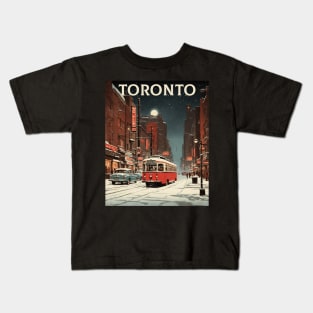 Toronto Canada Vintage Poster Tourism 2 Kids T-Shirt